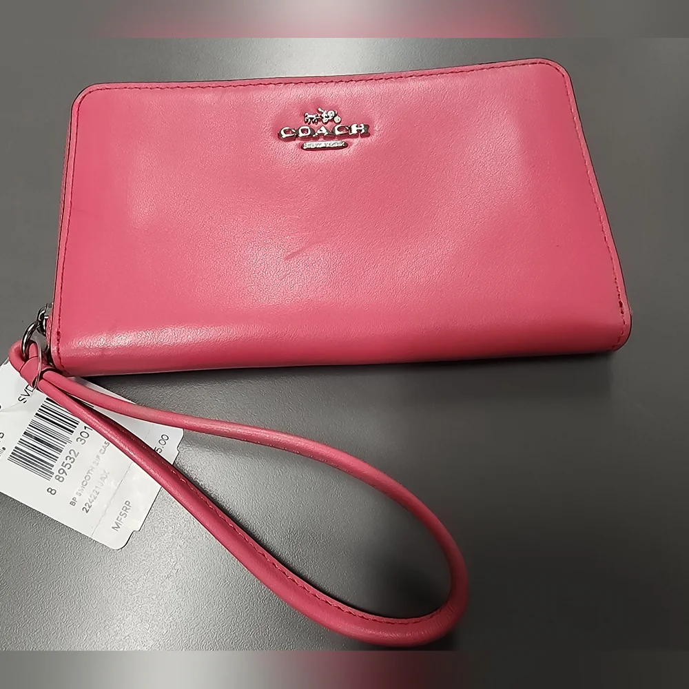 NWT Coach Pink Wristlet Wallet